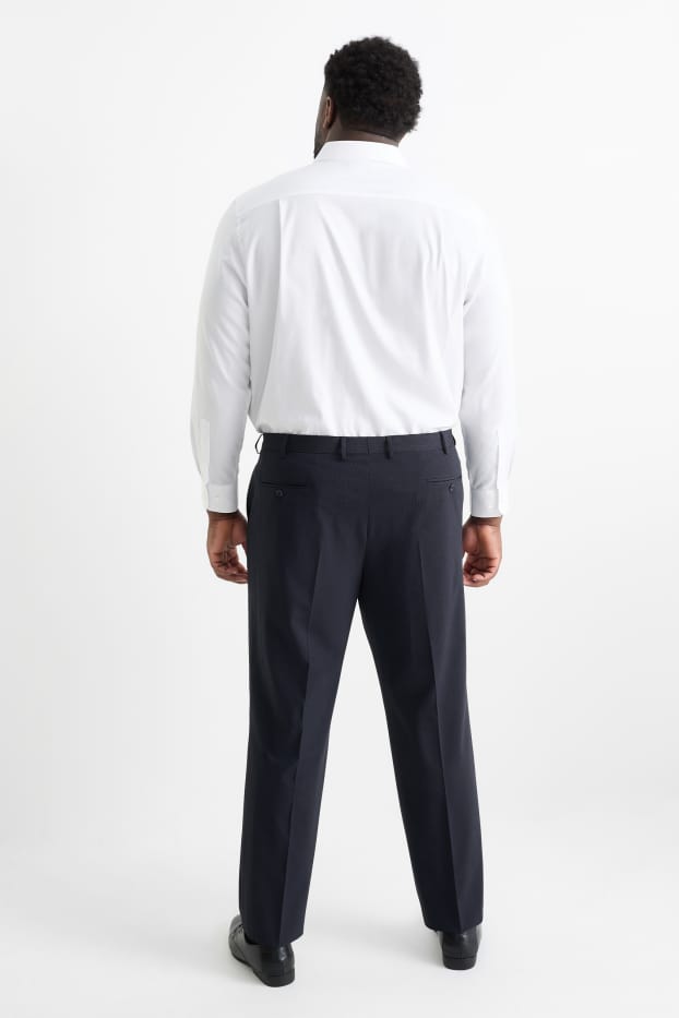 Men - Mix & match suit trousers - regular fit - Flex - dark blue