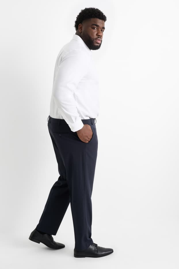 Men - Mix & match suit trousers - regular fit - Flex - dark blue