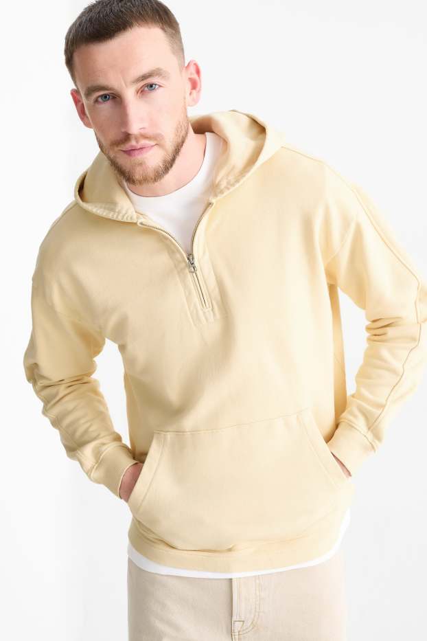Heren - Hoodie - lichtgeel