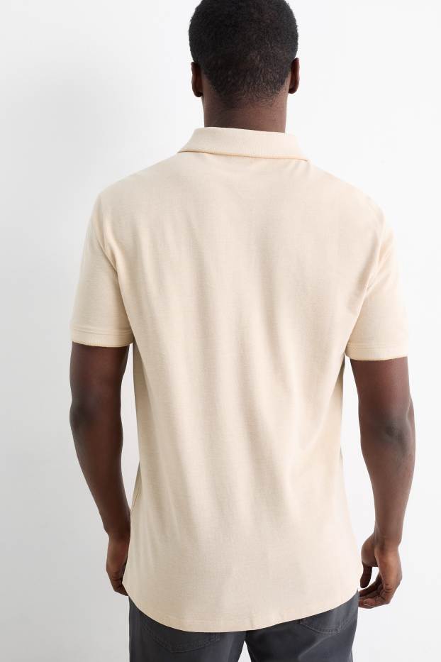 Bărbați - Tricou polo - bej