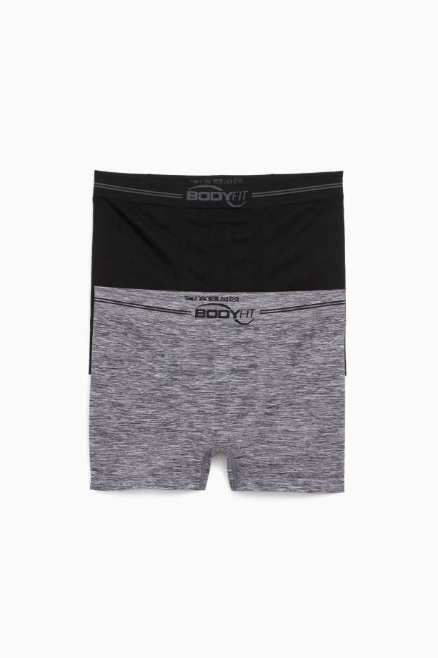 Herren - Multipack 2er - Trunks - seamless - grau / schwarz