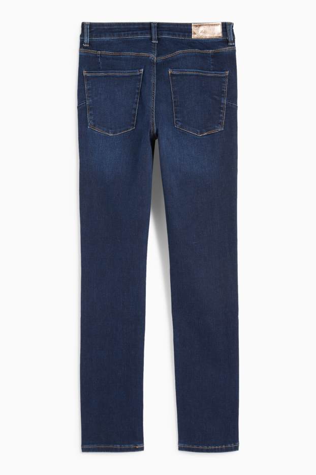 Femei - Slim jeans - talie medie - jeans modelatori - LYCRA® - denim-albastru
