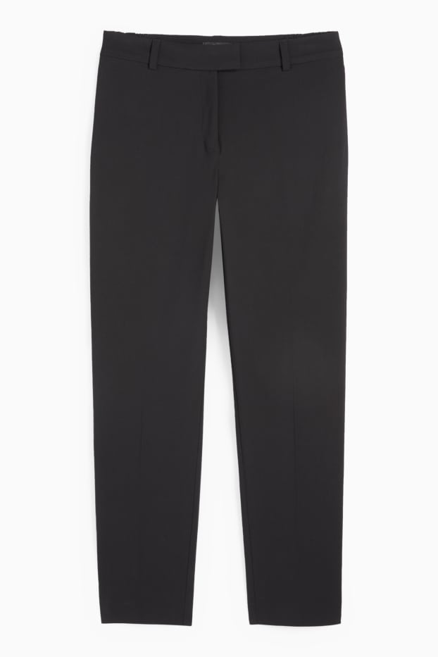 Femei - Pantaloni office - talie medie - slim fit - negru