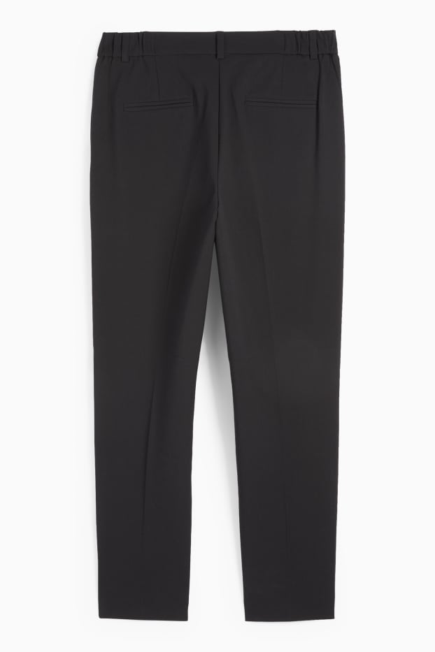 Femei - Pantaloni office - talie medie - slim fit - negru