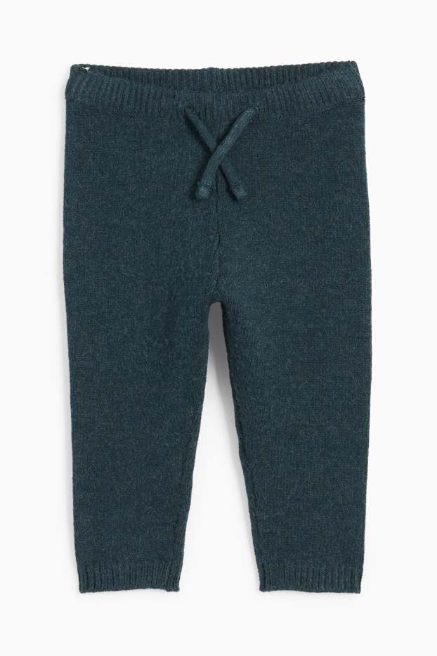 Bebeluși - băieți - Pantaloni tricotați bebeluși - albastru închis