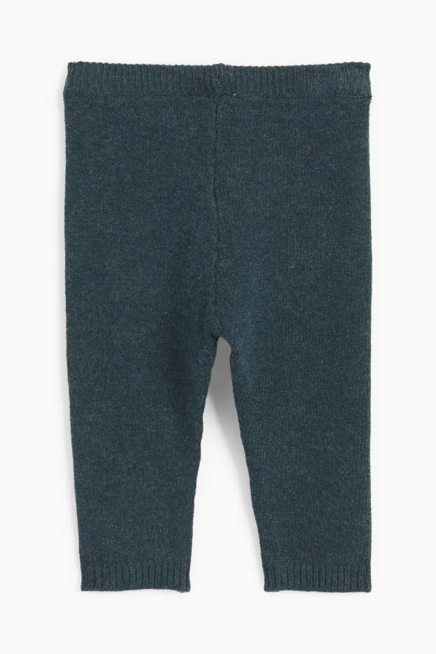 Bebeluși - băieți - Pantaloni tricotați bebeluși - albastru închis