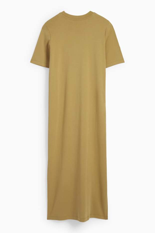 Damen - T-Shirt-Kleid - khaki