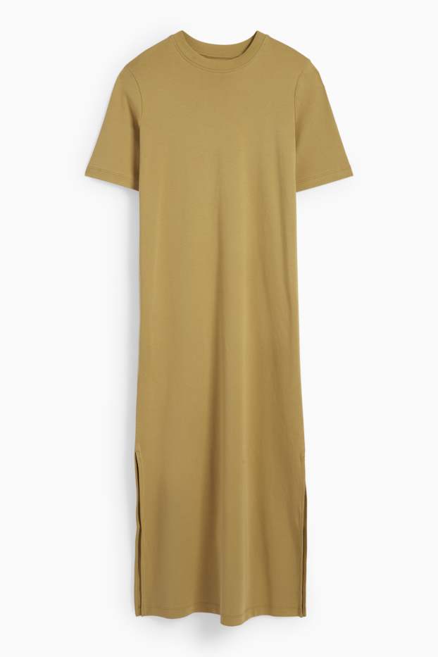 Damen - T-Shirt-Kleid - khaki
