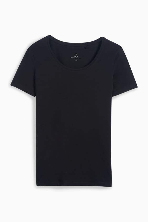 Femei - Tricou - slim fit - negru