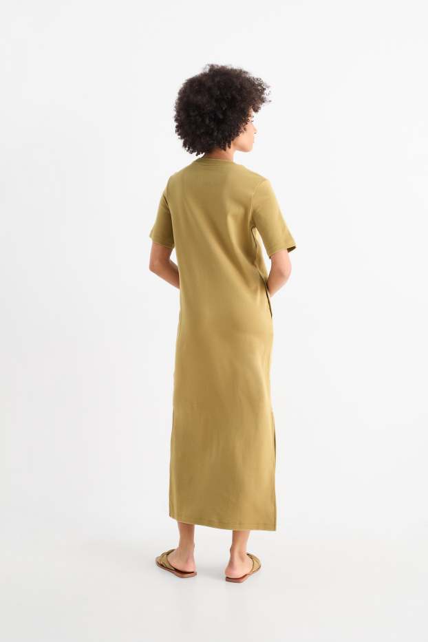 Damen - T-Shirt-Kleid - khaki