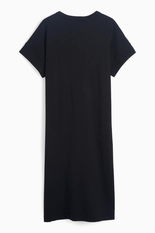 Damen - T-Shirt-Kleid - schwarz