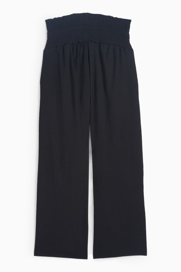 Femei - Pantaloni gravide - palazzo - negru