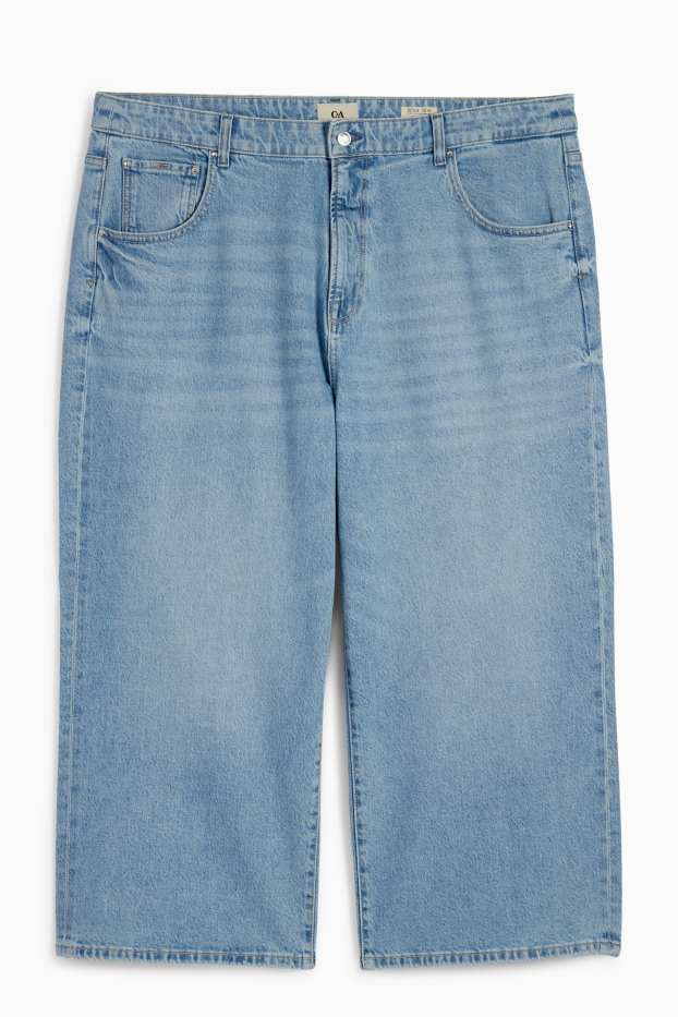 Femei - Wide leg jeans - talie înaltă - denim-albastru deschis