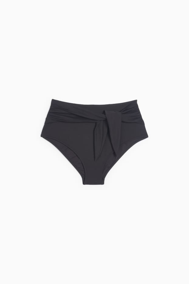 Femei - Chiloți bikini - talie înaltă - LYCRA® XTRA LIFE™ - structurați - negru