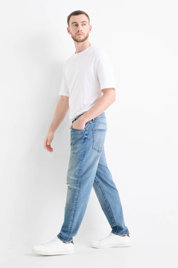 Bărbați - Relaxed tapered jeans - denim-albastru