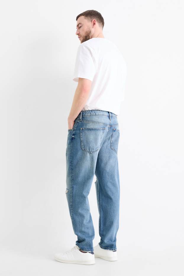 Bărbați - Relaxed tapered jeans - denim-albastru