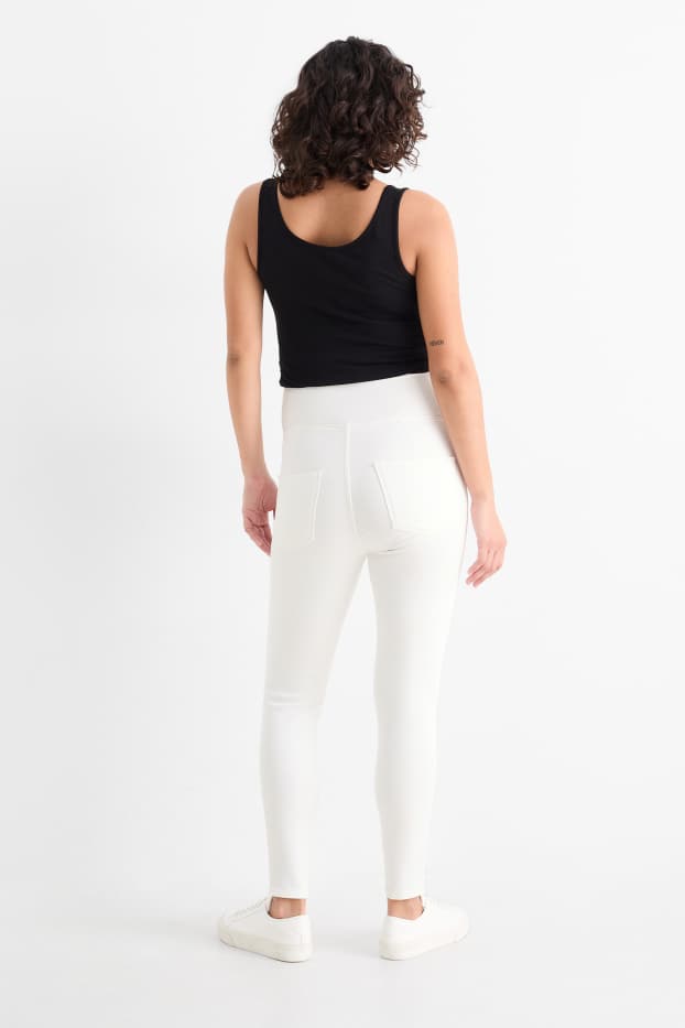 Femei - Jeans gravide - jegging jeans - LYCRA® - alb-crem