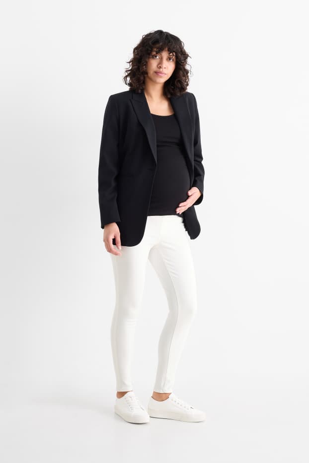 Femei - Jeans gravide - jegging jeans - LYCRA® - alb-crem
