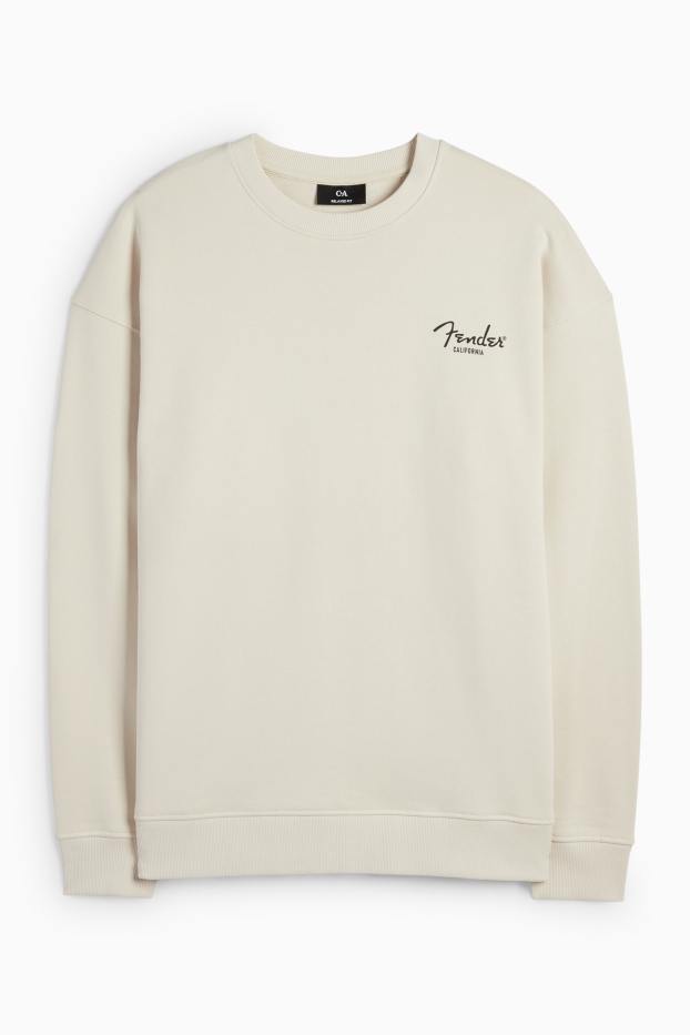 Heren - Sweatshirt - Fender - licht beige