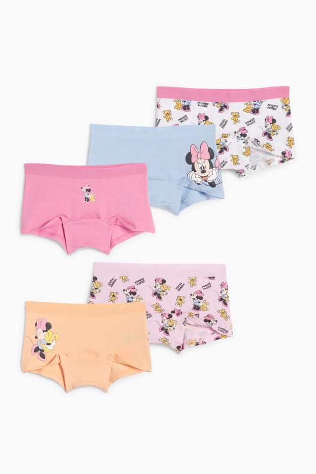 Copii - Fete - Multipack 5 perechi - Minnie Mouse - boxeri - roz