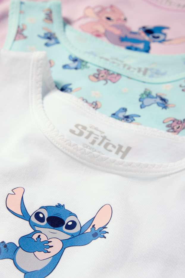 Copii - Fete - Multipack 3 buc. - Lilo & Stitch - maiou - roz