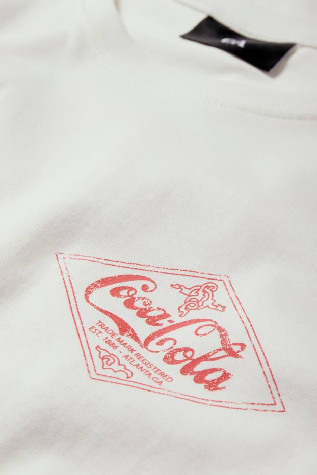 Bărbați - Tricou - regular fit - Cola-Cola - alb