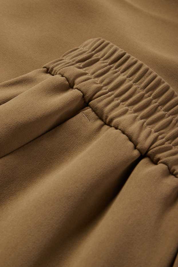 Femei - Pantaloni de stofă - talie medie - tapered fit - kaki