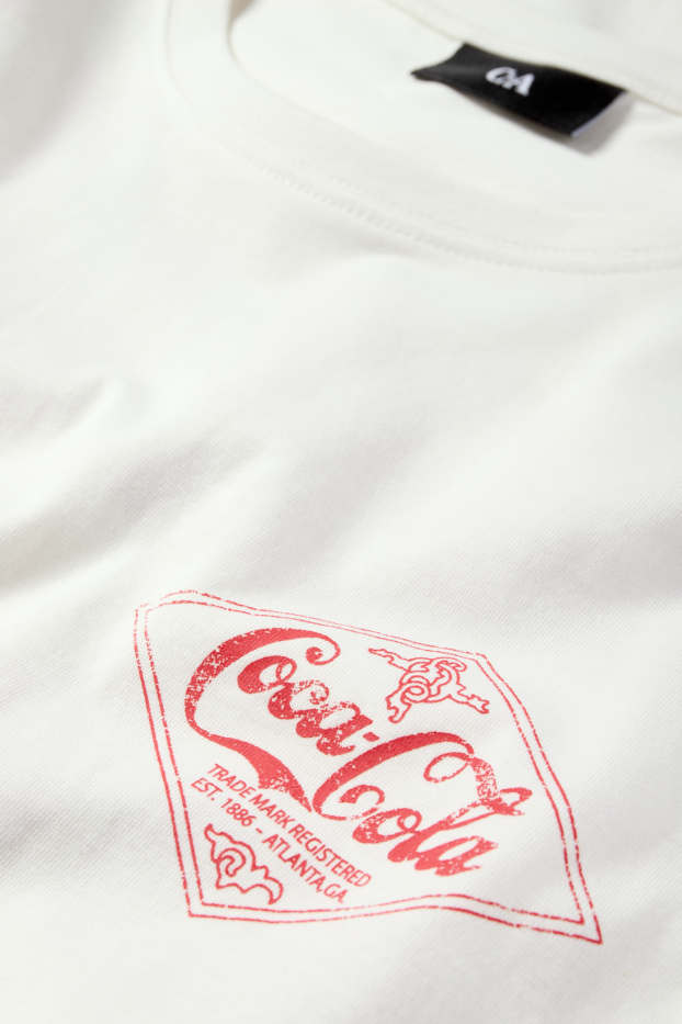 Bărbați - Tricou - regular fit - Cola-Cola - alb