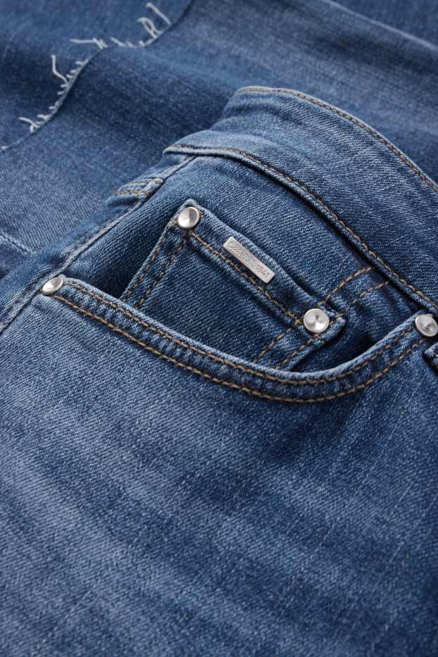 Femei - Bootcut jeans - talie medie - denim-albastru închis