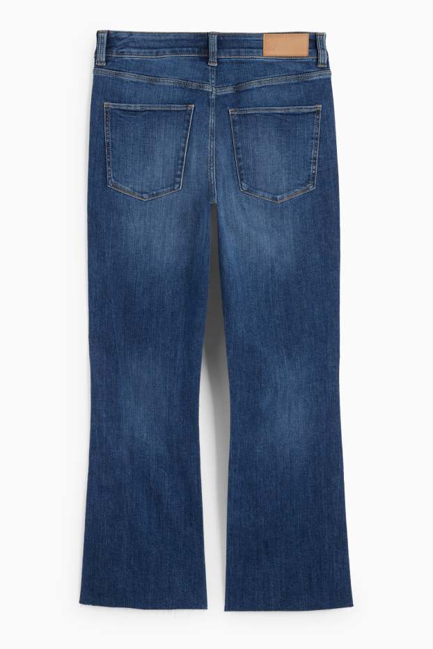 Femei - Bootcut jeans - talie medie - denim-albastru închis