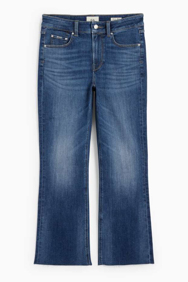 Femei - Bootcut jeans - talie medie - denim-albastru închis