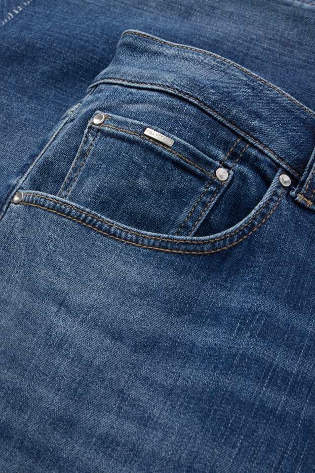 Femei - Bootcut jeans - talie medie - denim-albastru închis
