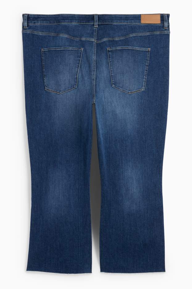 Femei - Bootcut jeans - talie medie - denim-albastru închis