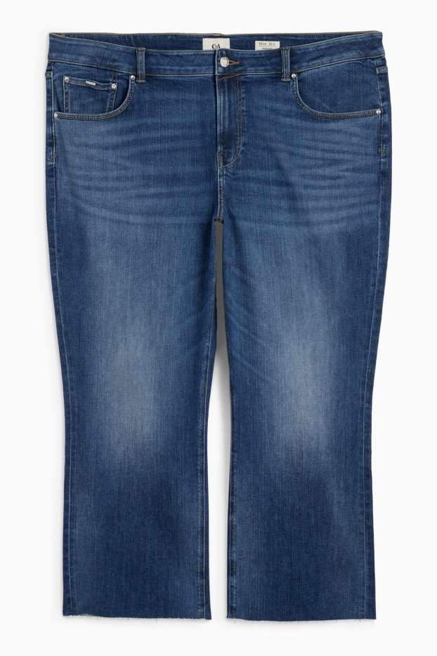 Femei - Bootcut jeans - talie medie - denim-albastru închis