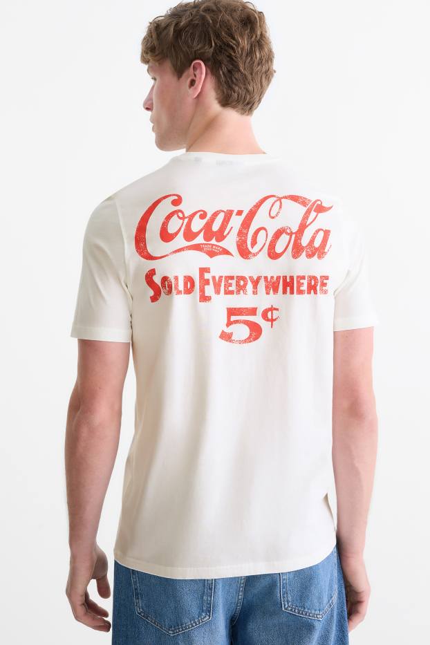Bărbați - Tricou - regular fit - Cola-Cola - alb