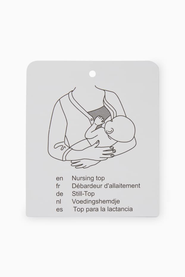 Femei - Tricou pentru alăptare - cu dungi - alb / albastru deschis