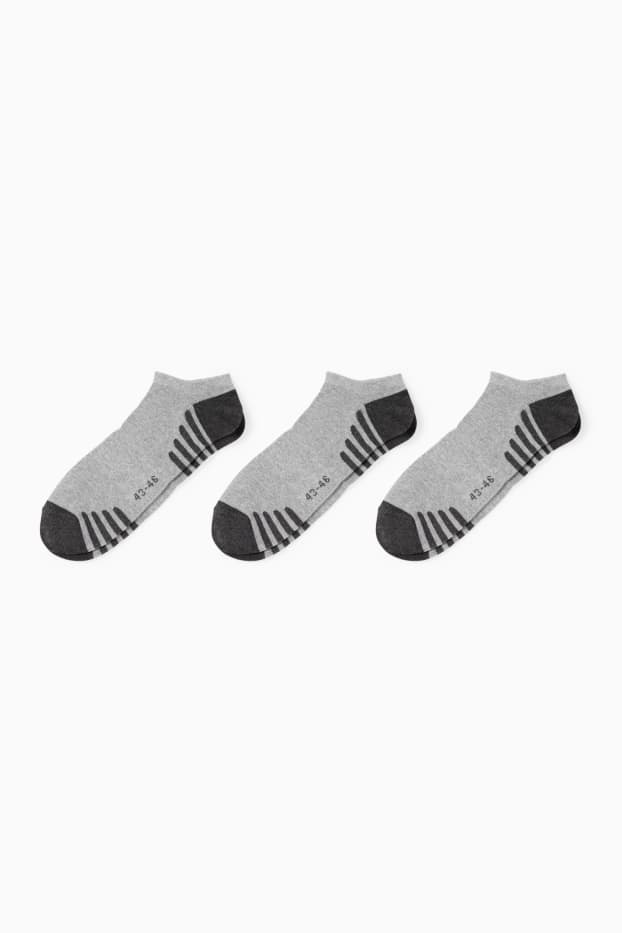 Men - Multipack of 3 - trainer socks - gray