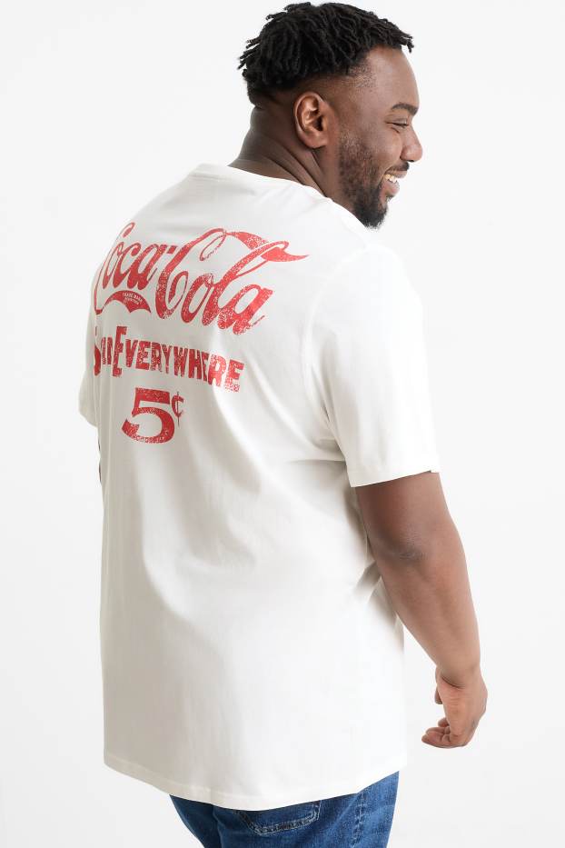 Bărbați - Tricou - regular fit - Cola-Cola - alb