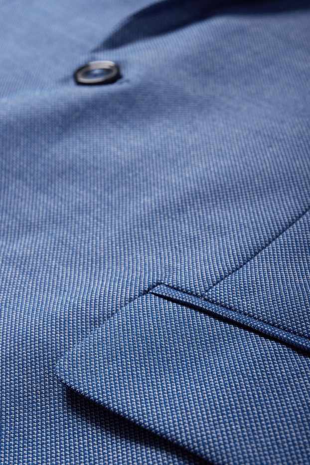 Bărbați - Costum cu cravată - regular fit - Flex - 4 Way Stretch - albastru