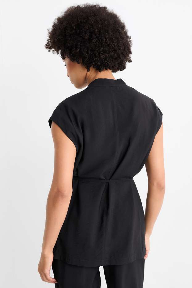 Femei - Vestă - relaxed fit - negru