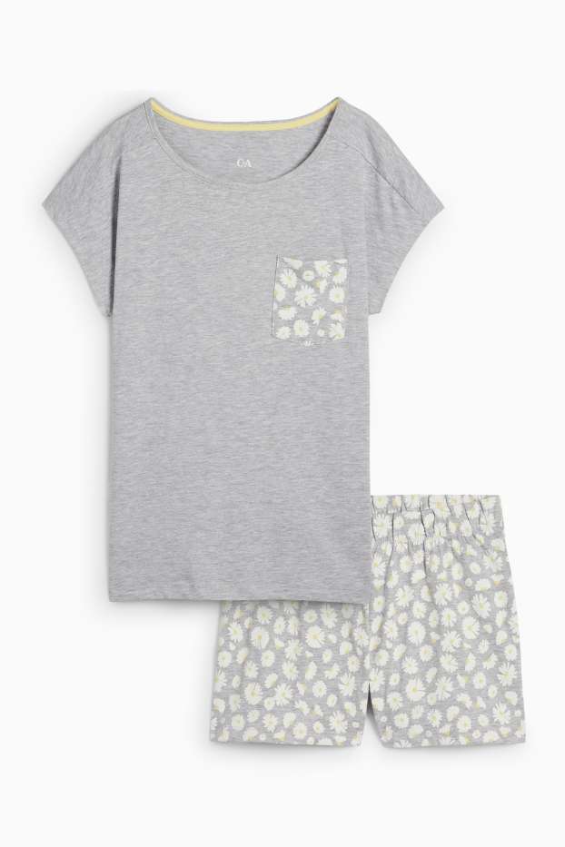 Women - Short pyjamas - light gray-melange