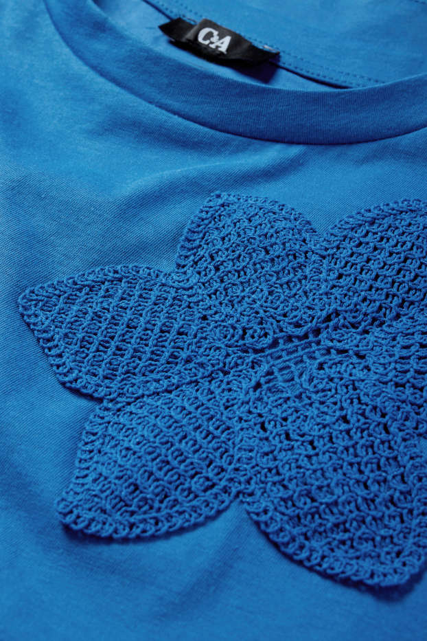 Femei - Tricou - relaxed fit - albastru închis