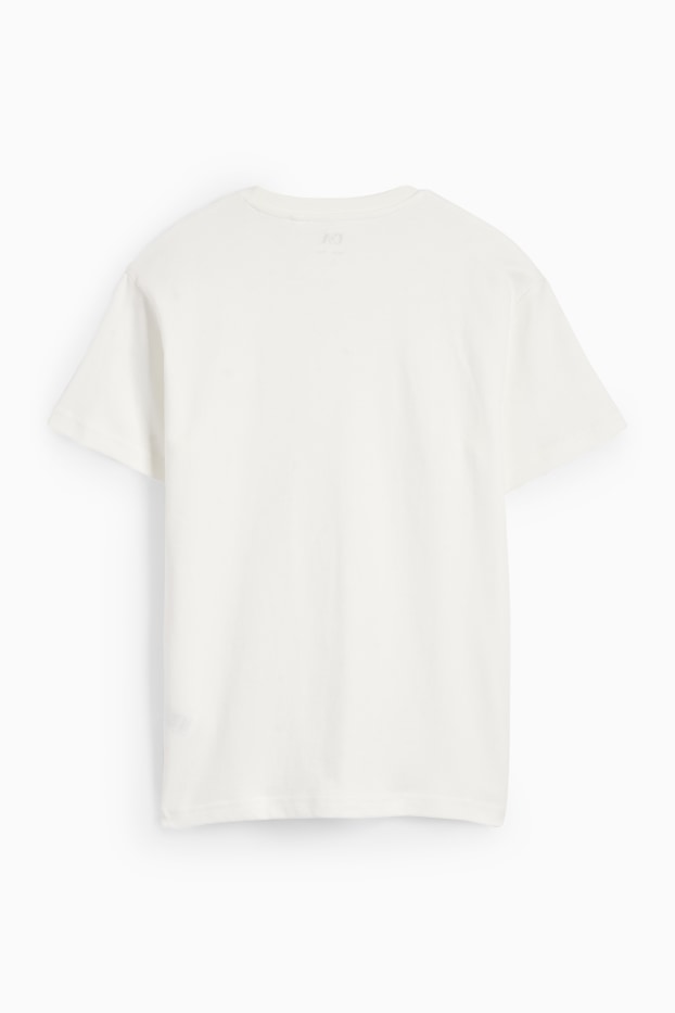 Copii - Băieți - Baschet - tricou cu mânecă scurtă - alb-crem