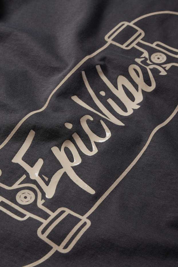 Copii - Băieți - Skateboard - tricou cu mânecă scurtă - negru