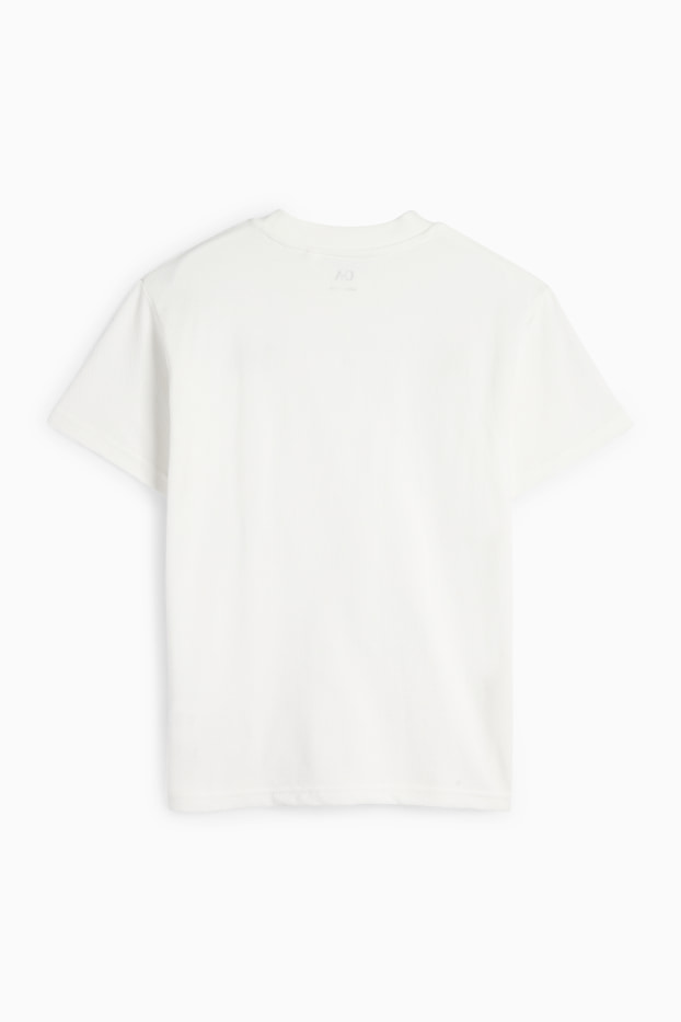Copii - Băieți - Tricou cu mânecă scurtă - structurat - alb