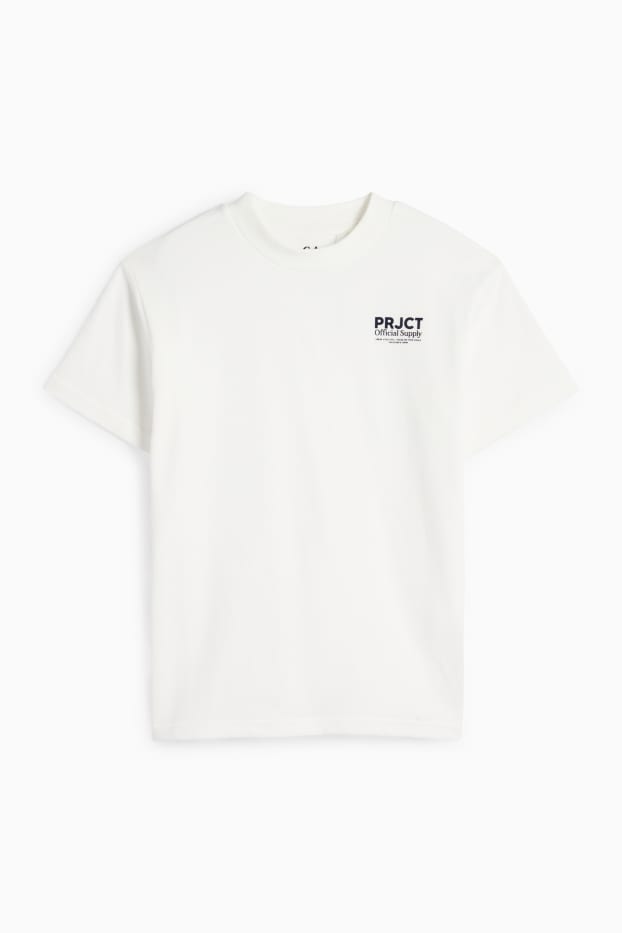 Copii - Băieți - Tricou cu mânecă scurtă - structurat - alb