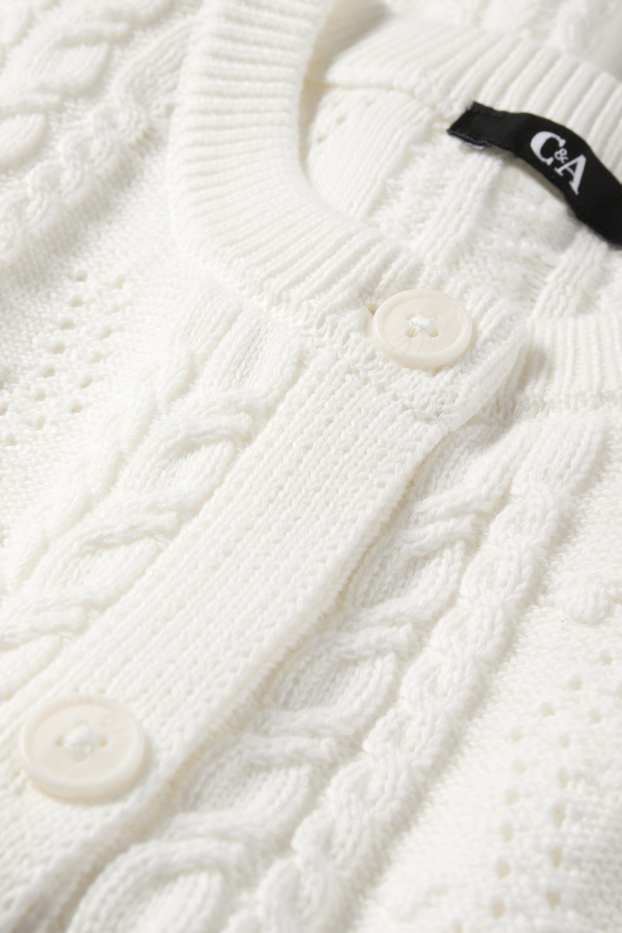 Dona - Jaqueta de punt - trenat - blanc