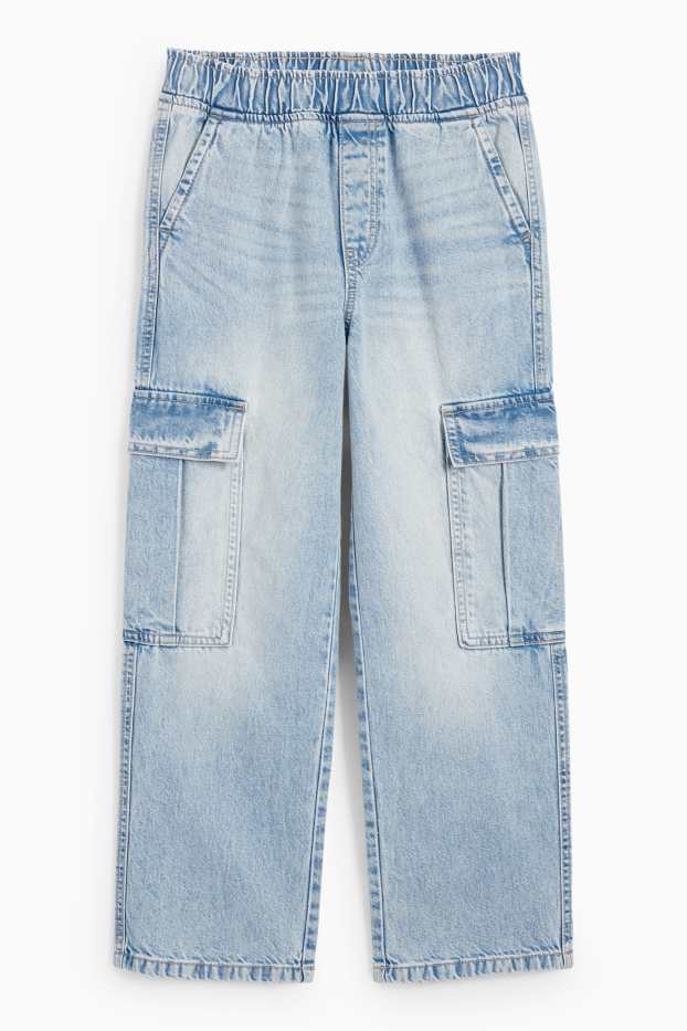 Copii - Băieți - Cargo jeans - denim-albastru deschis