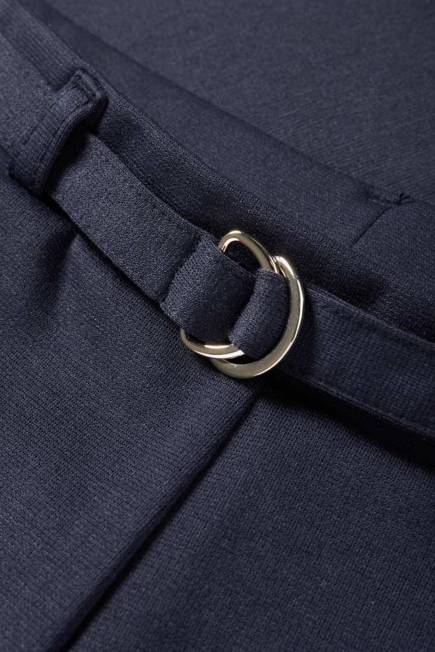 Copii - Fete - Pantaloni de stofă cu curea - albastru închis