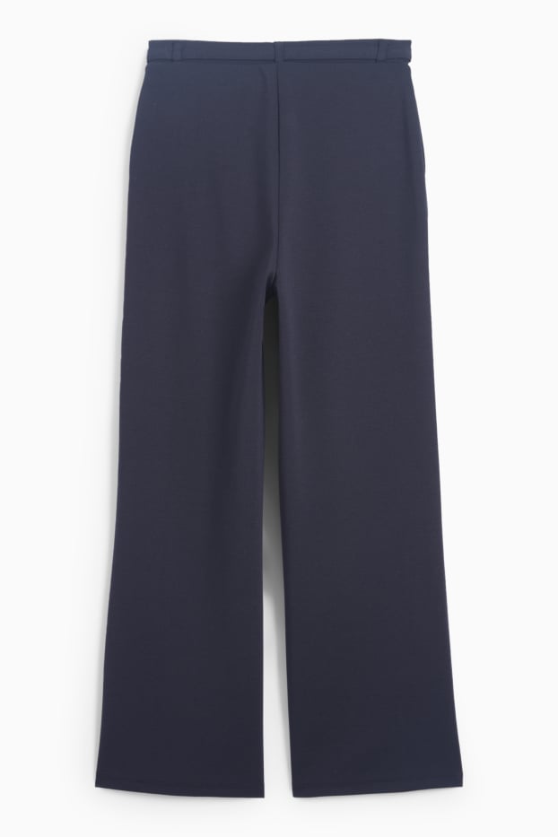 Copii - Fete - Pantaloni de stofă cu curea - albastru închis